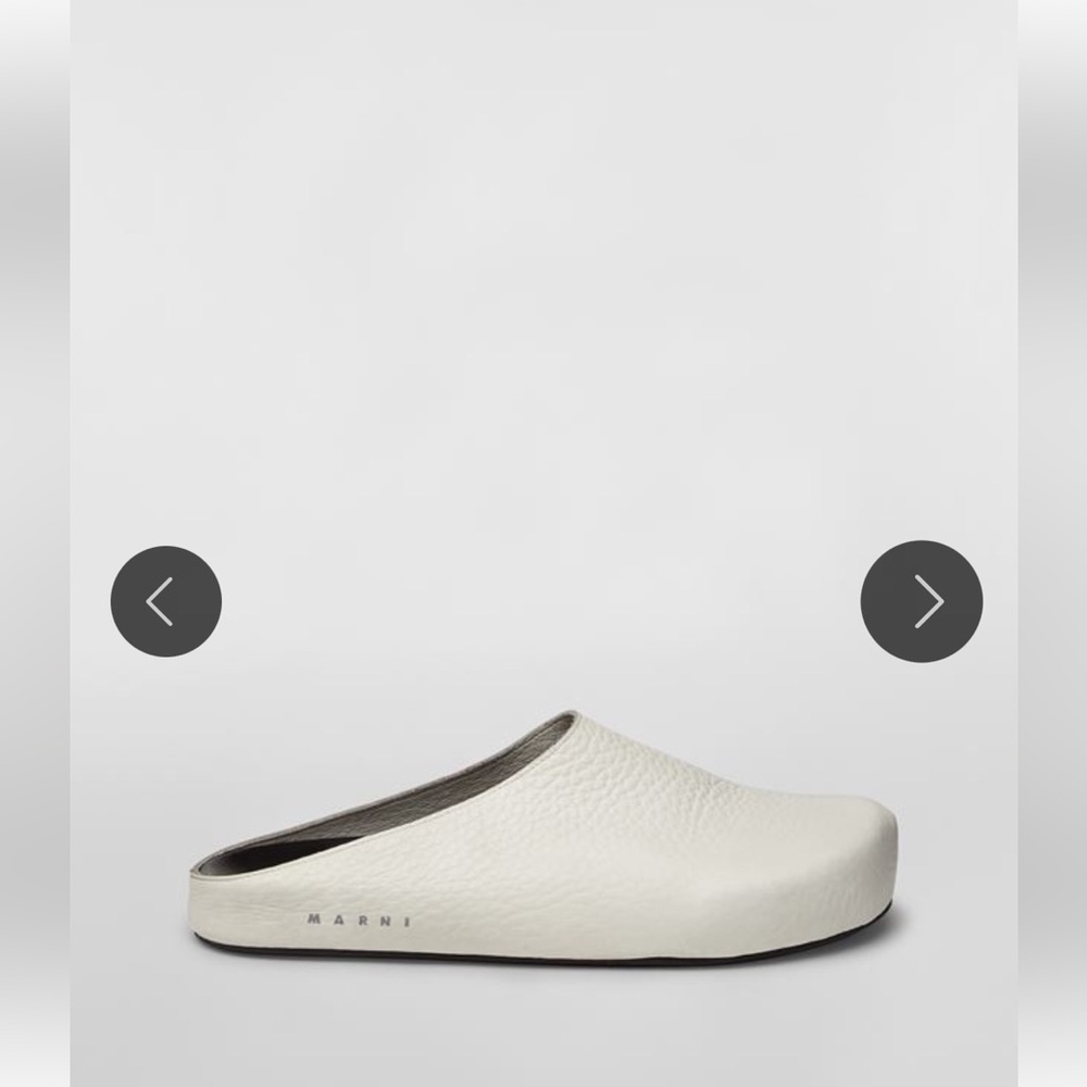 Marni Men’s FUSSBETT SABOT LOAFERS - WHITE